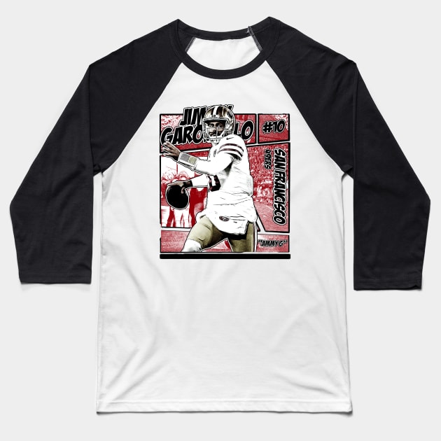 Jimmy Garoppolo // Comics Retro 90s Baseball T-Shirt by Bootlegheavens